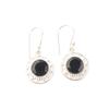 Rare Black Onyx 925 Sterling Silver Earrings, Handmade Jewelry For Women's 1.5" EE-153-18