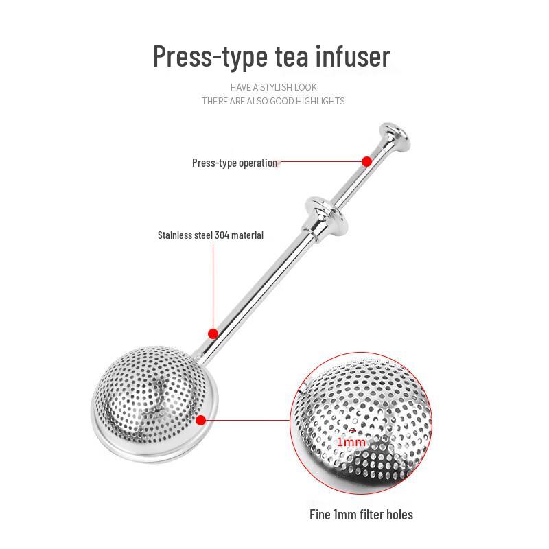 Pabei 304 Stainless Steel Press-Type Ball Tea Infuser