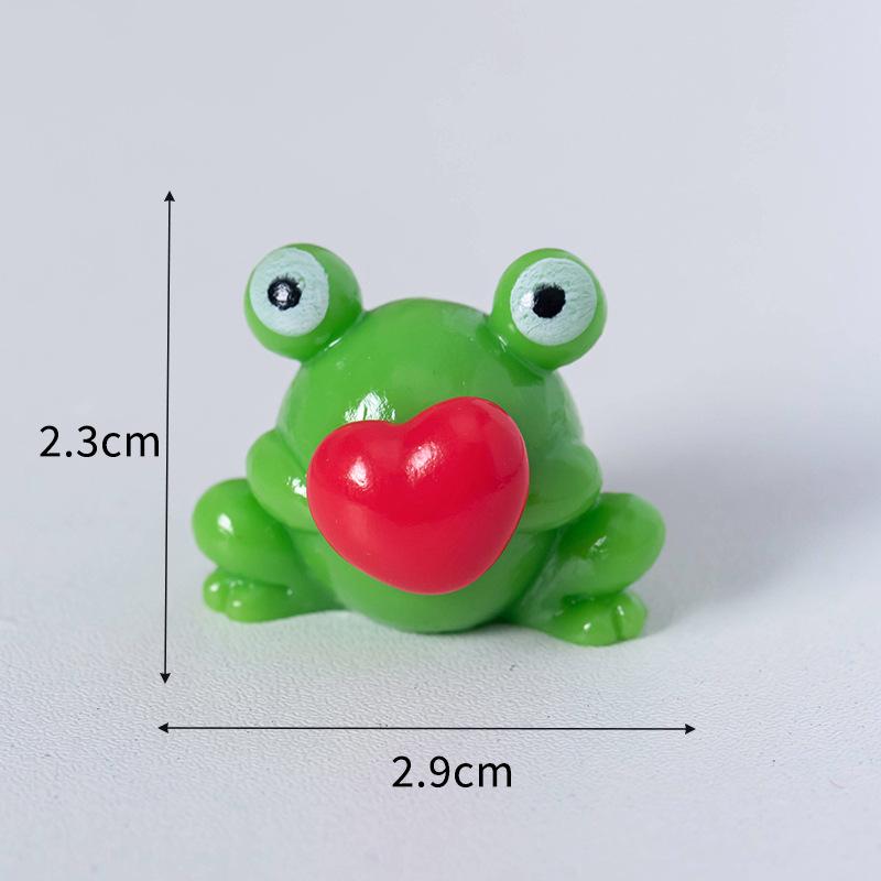 Micro Landscape Cute Relief Mood Small Frog Doll Resin Crafts Car Desktop Decoration Pieces