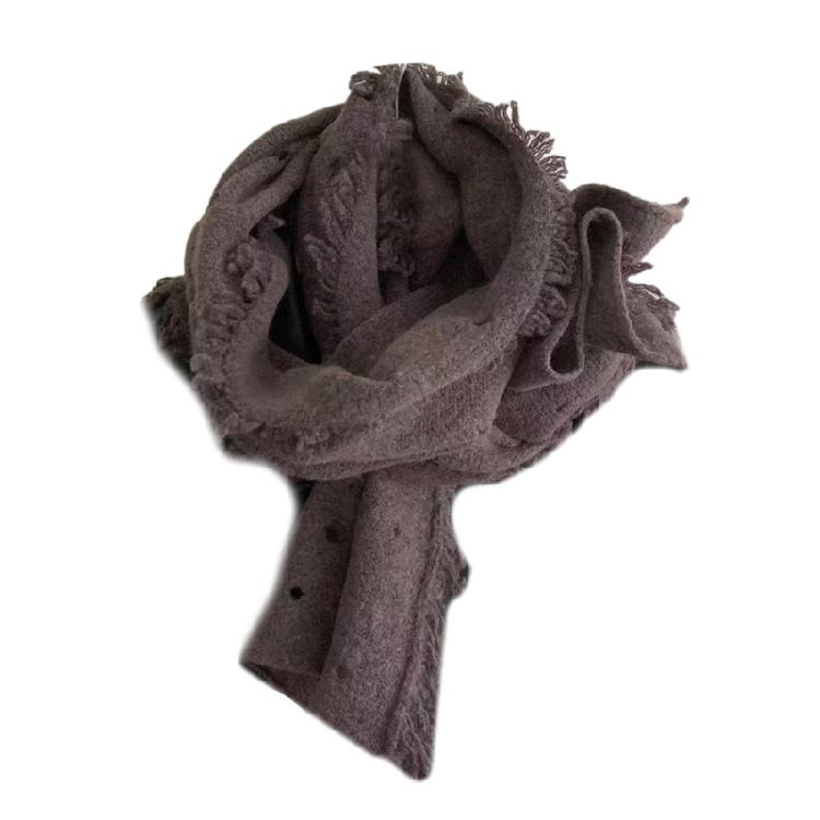 Рваный вязаный шарф-снуд Плюшевый теплый для мужчин и женщин Зимний сезон Гейтер на шею Стильный зимний аксессуар на шею