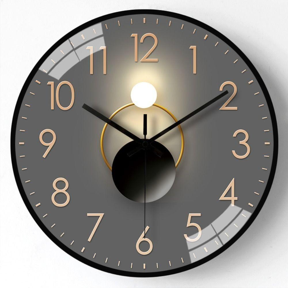 Non-Ticking 8 Inches Wall Clock Quartz Silent Movement Mute Clock Fashion Geometric Design Hanging Watch Kitchen