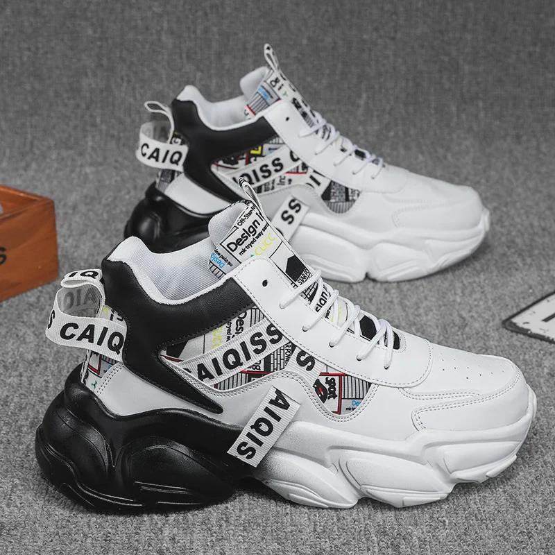 Men's Summer Basketball & Running Shoes - Youth High Top Sneakers with Thick Soles for Casual Wear