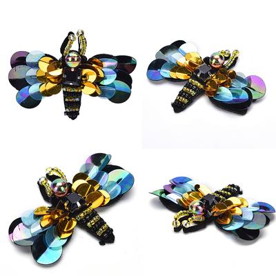 Badg 10pcs Applique Sew on patch 4.5 CM Sequin Stars Embroidered Iron on