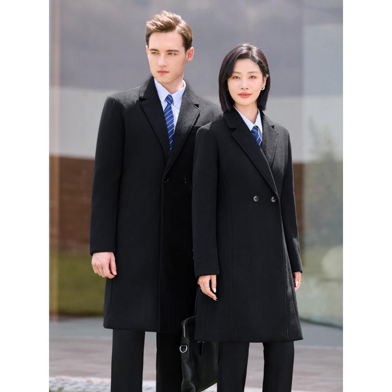 Unisex Woolen Mid-Length Coat - Warm, Versatile for Autumn/Winter 2025