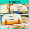 Fabric Multilayer Storage Pencil Case With Color Block Embroidery For Office And School Use