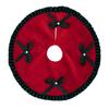 Ruffled Edge Christmas Tree Skirt 48cm Large Size Holiday Tree Carpet  Fireplace Decor