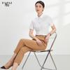 FAPAI Women's Wrinkle-Resistant Cotton Short-Sleeve Shirt