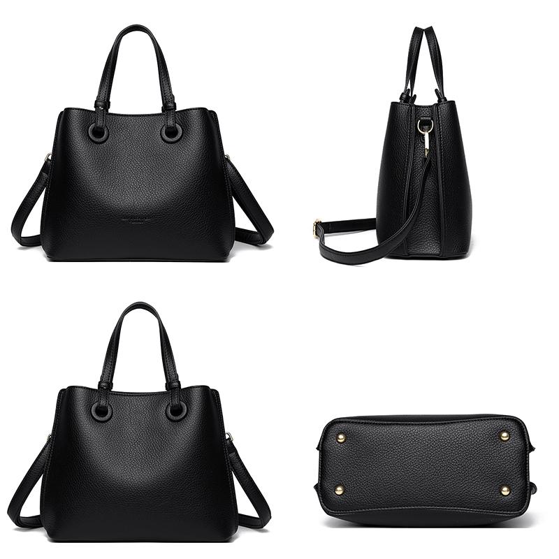 Faiable Large Capaci Leather Handbag Women's Single oulder Crossbody Bag Mom Bag Ladies Casual Zipper Closure Bags Sac A Main