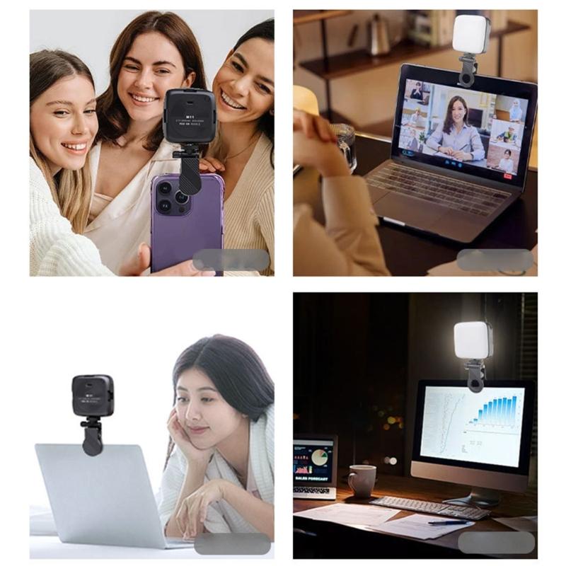Phone Computer Fill Light Clip Mini Clip Folding Fixed Camera Flash Holder Clip Universal Clip for Video Live Stream