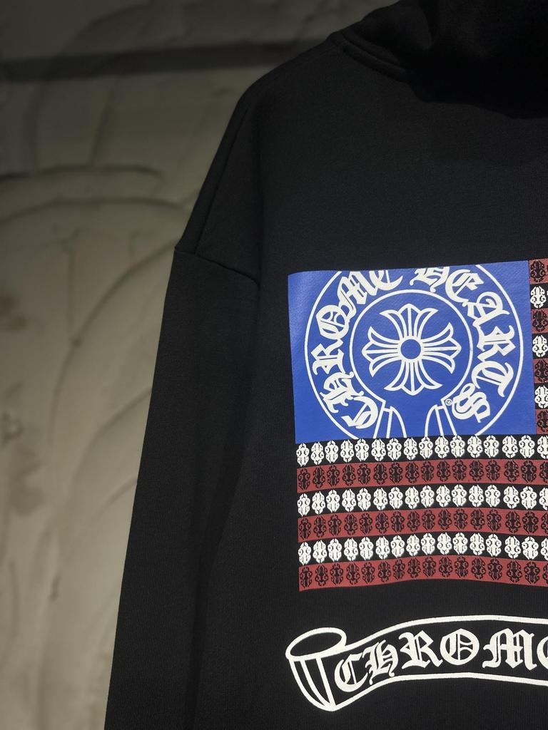 Cross-border Chrome Hearts 25SS Fall/Winter Printed Zipper Cardigan Unisex Casual Hoodie