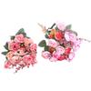 21 Heads Artificial Rose Bouquet Fake Rose Flowe Ornaments Outdoor Garden Wedding Bridal Wreath Accessories Party Decoration