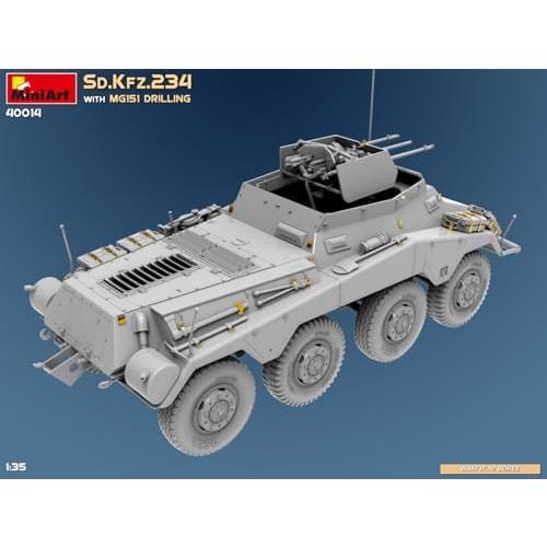 Miniart 1/35 Sd.Kfz.234 w/MG151 Drilling Plastic Model MA40014 (Combat Vehicle)