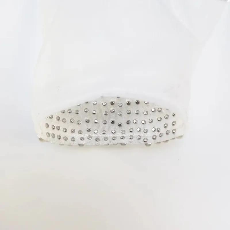 New Fashion Bride Wedding Dress Gloves Lace Satin Pearl Party Women Beads Short Gloves White Gloves