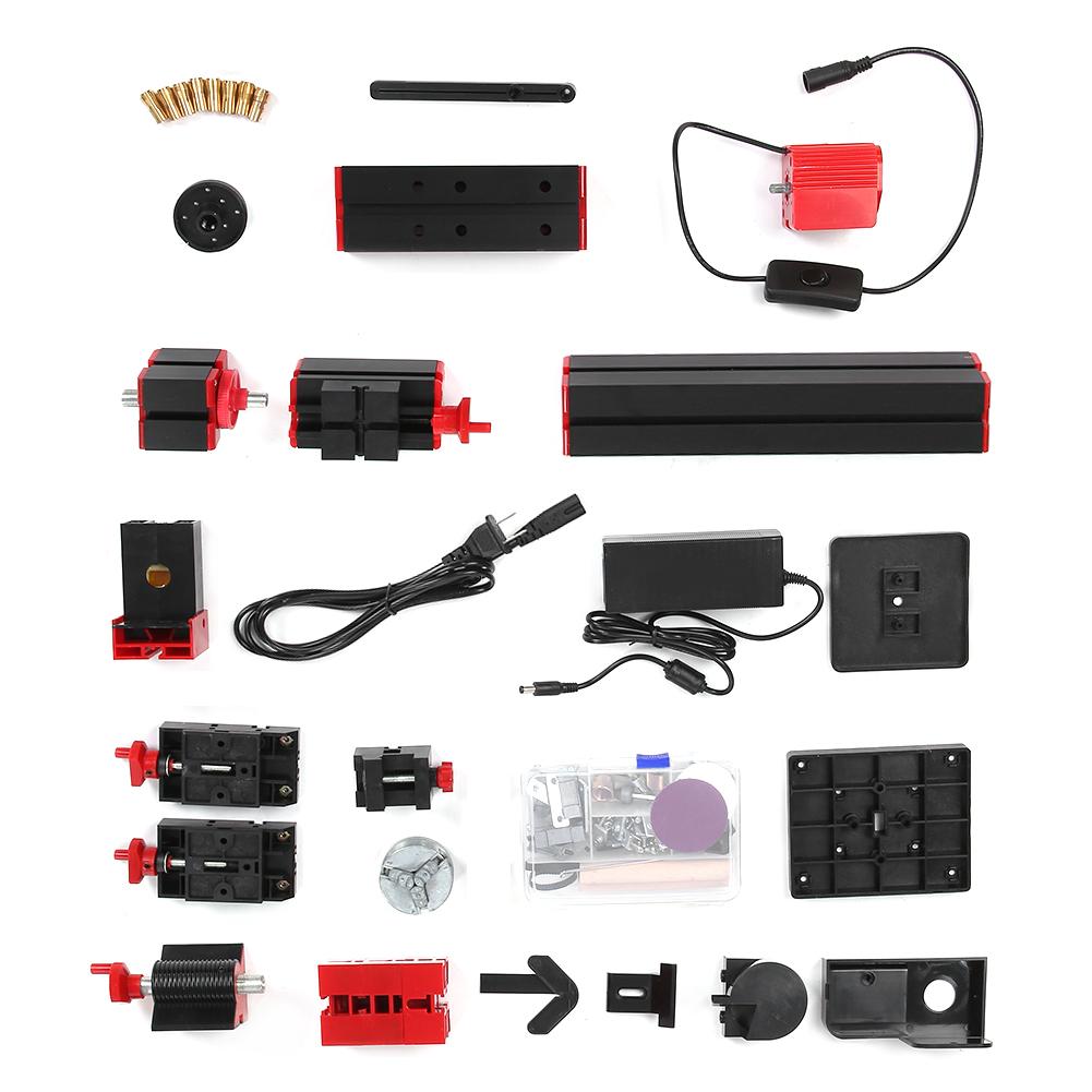 Mini 6 In 1 Motorized Jigsaw Grinder Wood Metal Lathe Woodworking