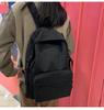 Women's Japanese & Korean Style Nylon Backpack - Solid Color, Lightweight, Fashionable for High School & College Students.