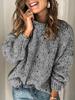 Women's Casual Long Sleeve Polka Dot Knit Sweater