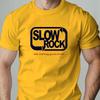 Men's T Shirt Slowrockk Pattern Printed Summer Fashion Leisure Breathable Men Round Neck T-shirt High Quality Men's Clothing
