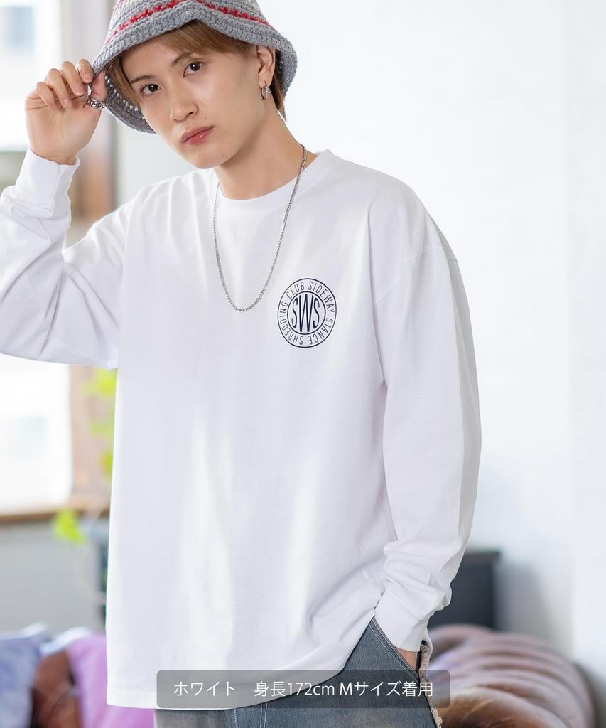 IMPROMES Casual SIDEWAYSTANCE Circle Logo Long Sleeve T-Shirt, Men's, Black