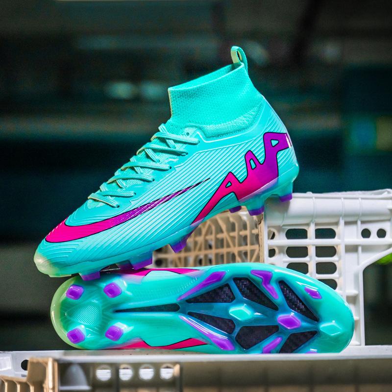 Fußballschuhe mit Stollen Herren- und Damenschuhe lange Stollen abgebrochene Stollen Erwachsenen-Sportschuhe Übergröße TF Kunstrasen-Trainingsschuhe