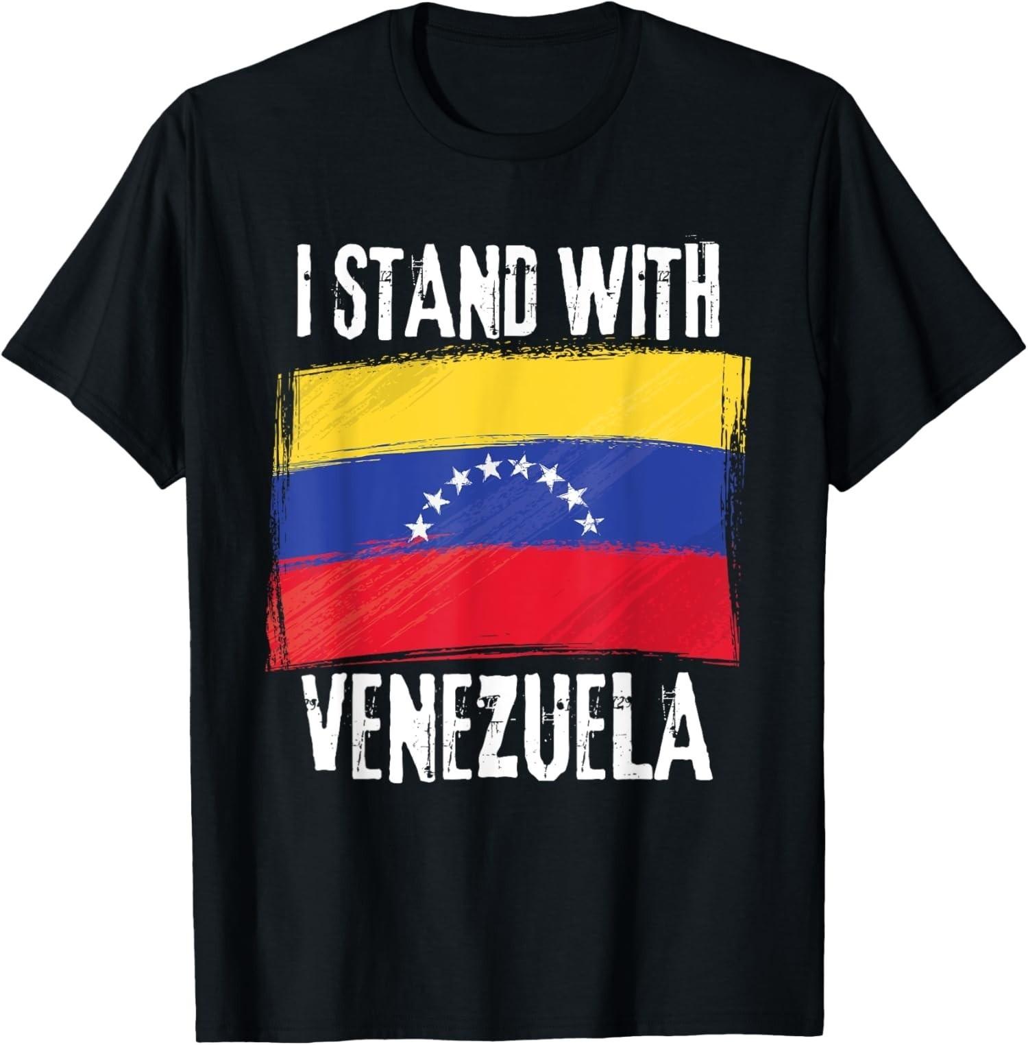 I Stand With Venezuela Flag Venezuelan Pride T-Shirt Unisex T-Shirt M