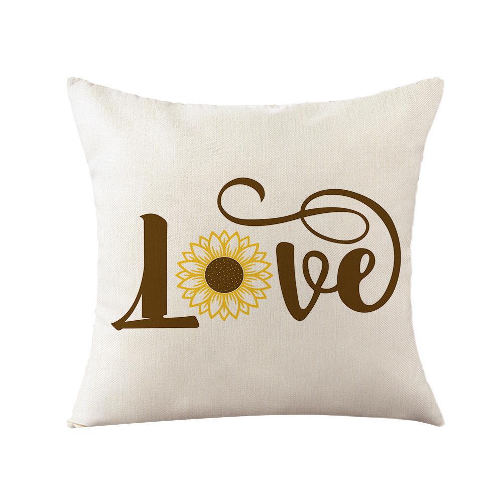 Pillow Cover Sunflower Cartoon Bee Home Decoration Cushion Cover Nordic Style Sofa Pillow Cover