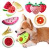 2026 Fruit Dog Toys Squeaker Plush Chew Toy for Small Dogs Training Perros Soft Squeeze Sound Cute Banana Watermelon Pet Accessories