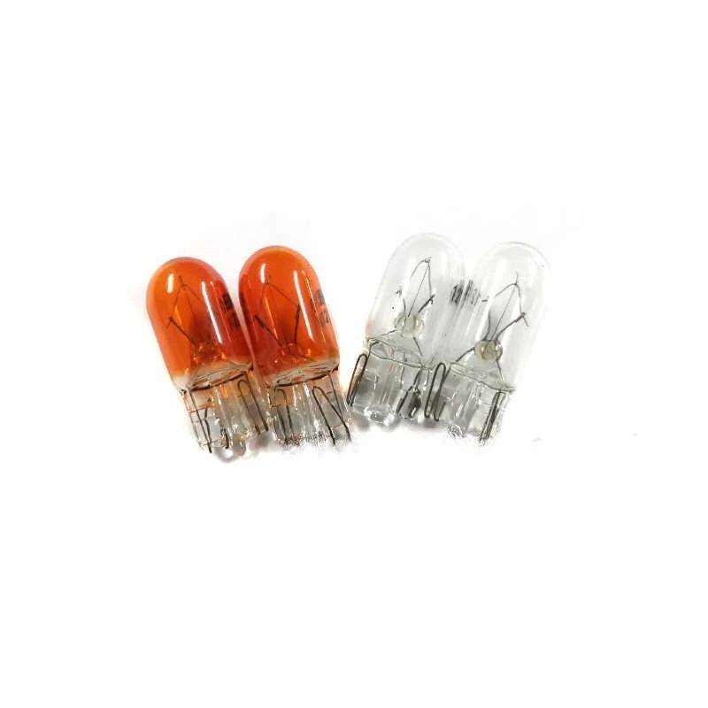 2Pcs Car Glass T15 W16W Halogen Bulb Interior Light Automotive White/Amber Clear 12V