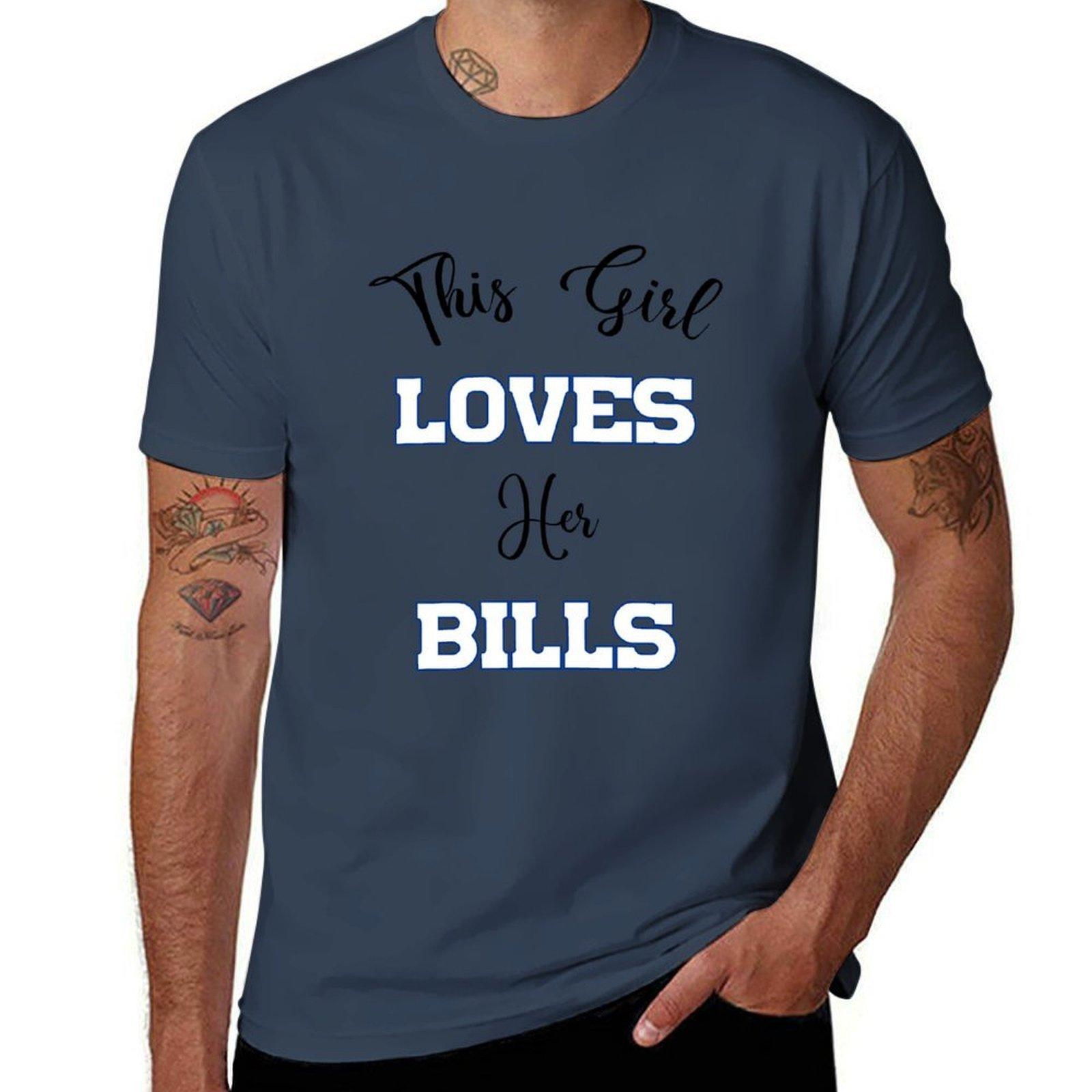 This girl loves her bills TShirt AntiWrinkle Short Sleeve TShirt S