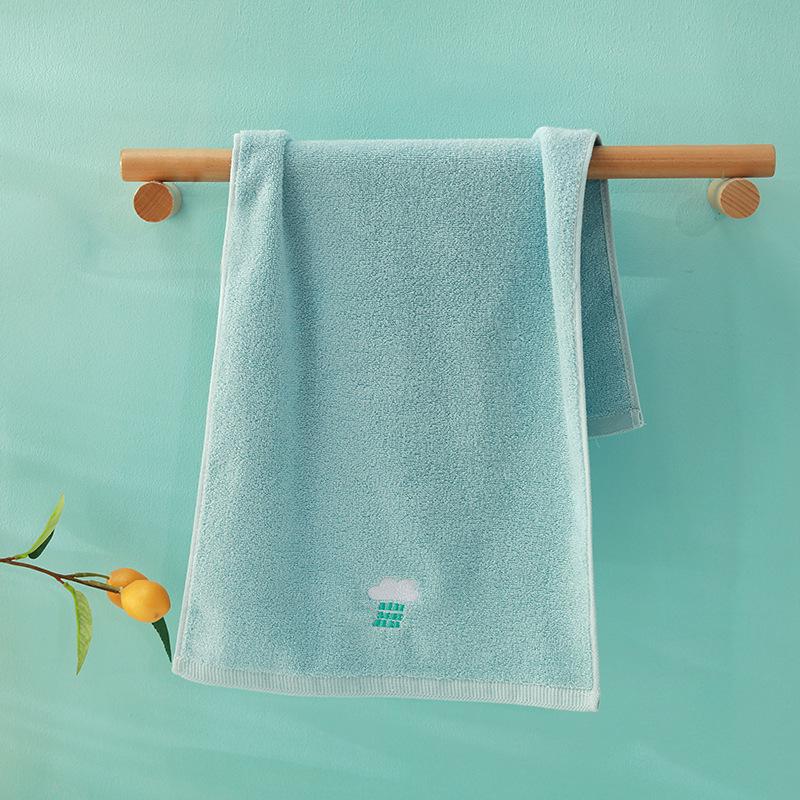 Children's Soft Absorbent Embroidered Cotton Face Towel - Cute Design for Boys & Girls