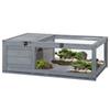 Casa para Tortugas, Casa de Madera para Reptiles Pequeños, con Techos de Malla, Paneles Laterales, para Tortugas, Lagartos, Geckos y Serpientes