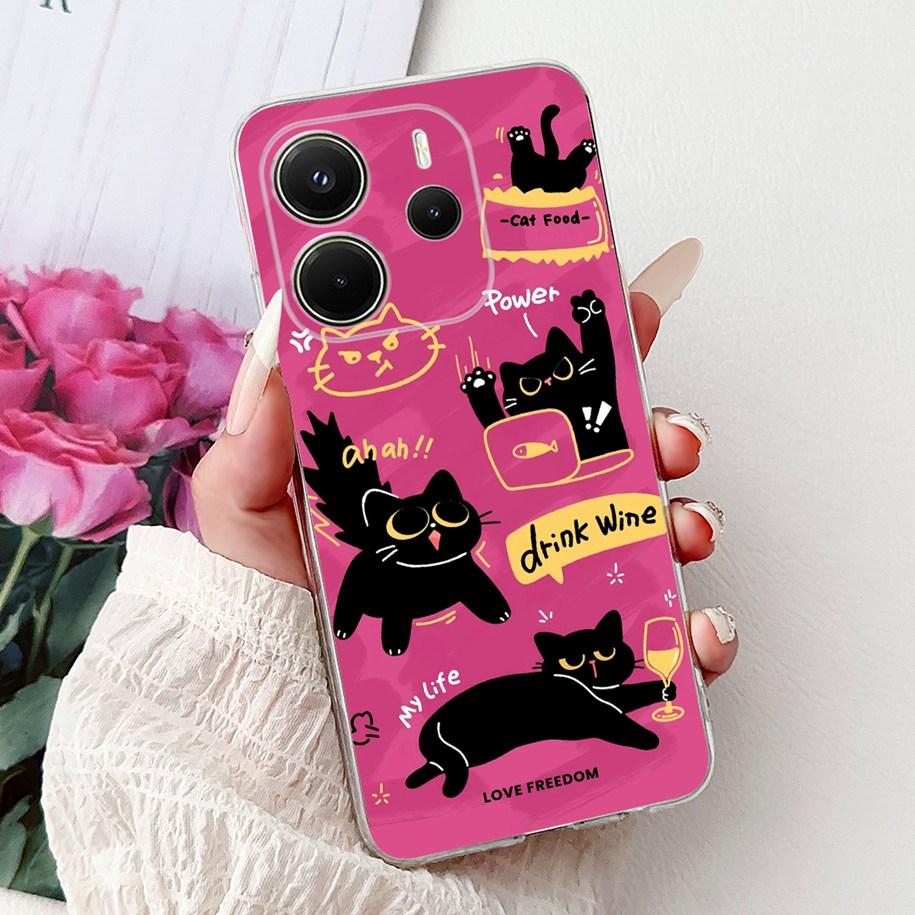 Silicone Case For Xiaomi Redmi Note 14 4G EU 2025 Cover Cool Lion Leopard Dragon Animals Soft Slim Coque For Note14 4G EU Fundas