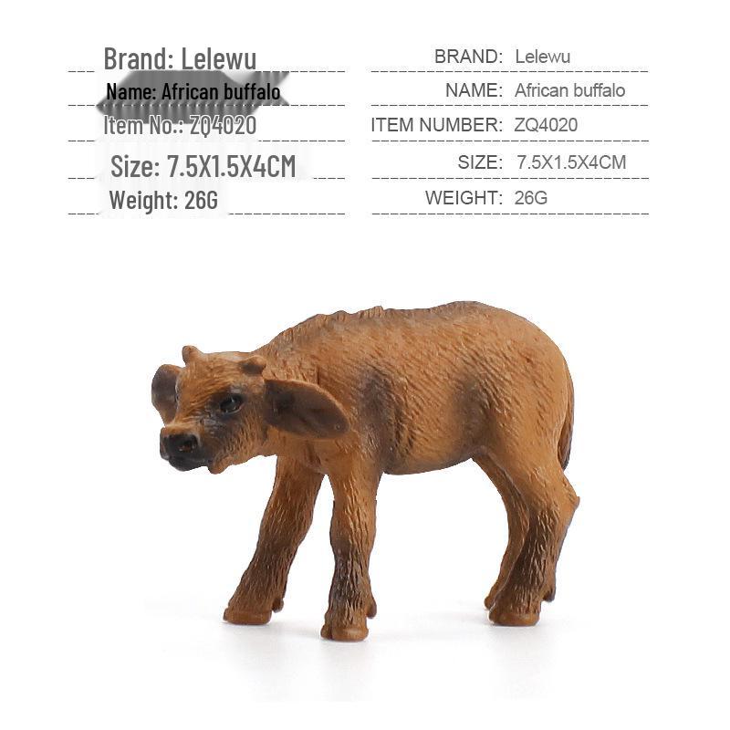 Cross-border Animal Simulation Model: Water Buffalo, Yak, Bull, Bison Figures for Children s Learning and Decor