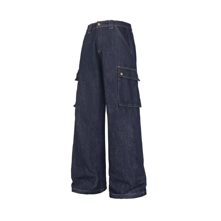 American High Street Jeans Men'S Autumn Trendy Brand Ins Loose Wide Leg Straight Leg Pants Micro Flared Pants