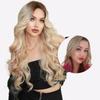 28" Balayage Dantel Ön Peruk - Çok Tonlu Seçeneklerle El Bağlamalı Japon Kanekalon Isıya Dayanıklı Kıvırcık Saç Parçası