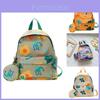 Cute Floral Nylon Backpack For Kids Stylish Lightweight Dual Shoulder Bag For School