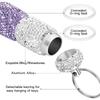 Bling Keychain Pill Box 2 Compartments Small Travel Pill Case Organizer Crystal Diamond Medicine Bottle Pill Bottle Keychain