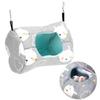 Four Seasons Canvas Gray Hamster Hammock Hanging House Nest for Chinchillas Small PetsGray Small Rabbit