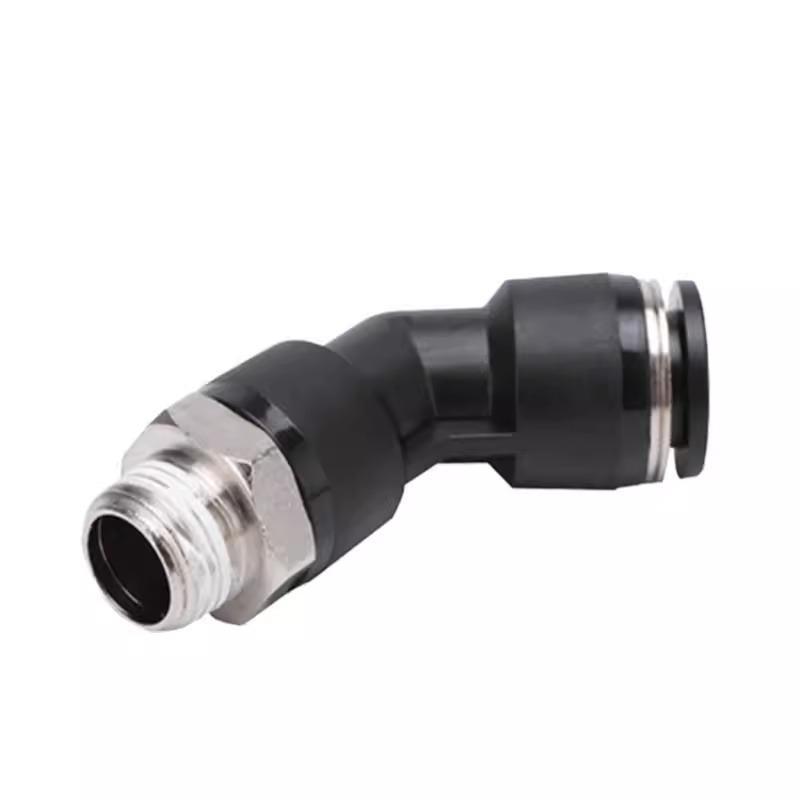 Pneumatic Quick Connect 45° Elbow Air Hose Fitting PL45-4-M5 6-01