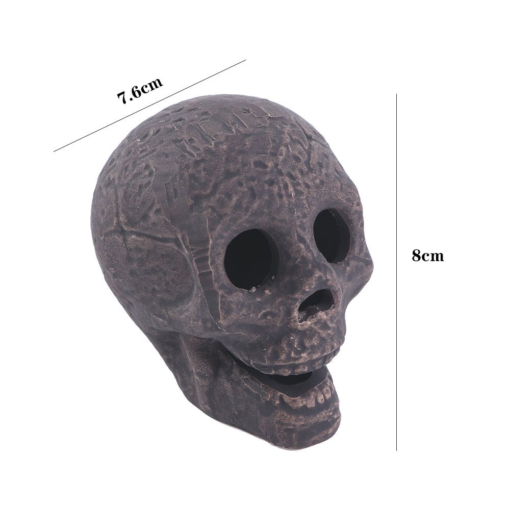 Skeleton Head Bars For Fireplace Mini Portable Fireproof Skull Sculpture Skull Decor Prop Halloween Ceramic Ornaments