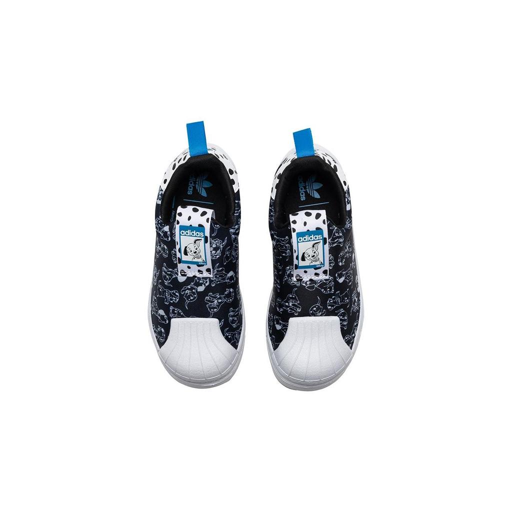 Adidas Disney x Superstar 360 J 101 Dalmatians - Puppy Print Kids Sneakers Black Core-Black Cloud-White ID9710