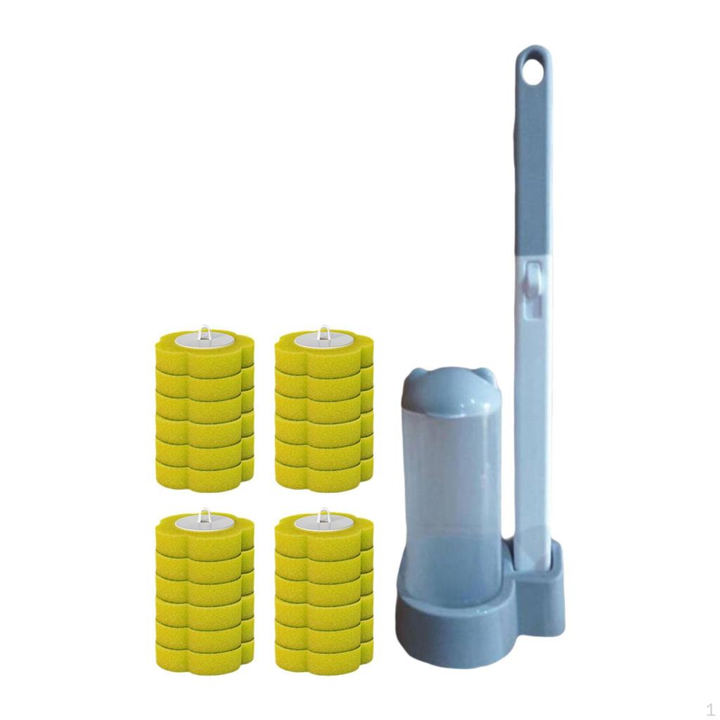 Toilet Brush Brushes for Cleaning Efficient Set Refill Heads Scrubber Hotel