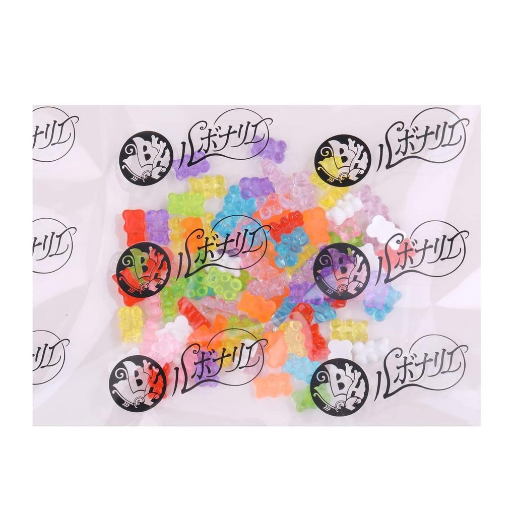 Lebonarie Bear Handmade Decorative Parts, Resin Charms, Nail Art, Gummy Bear Nail Charms, Gummy Candy Accessories, DIY (9 Colors, 90 Pairs)