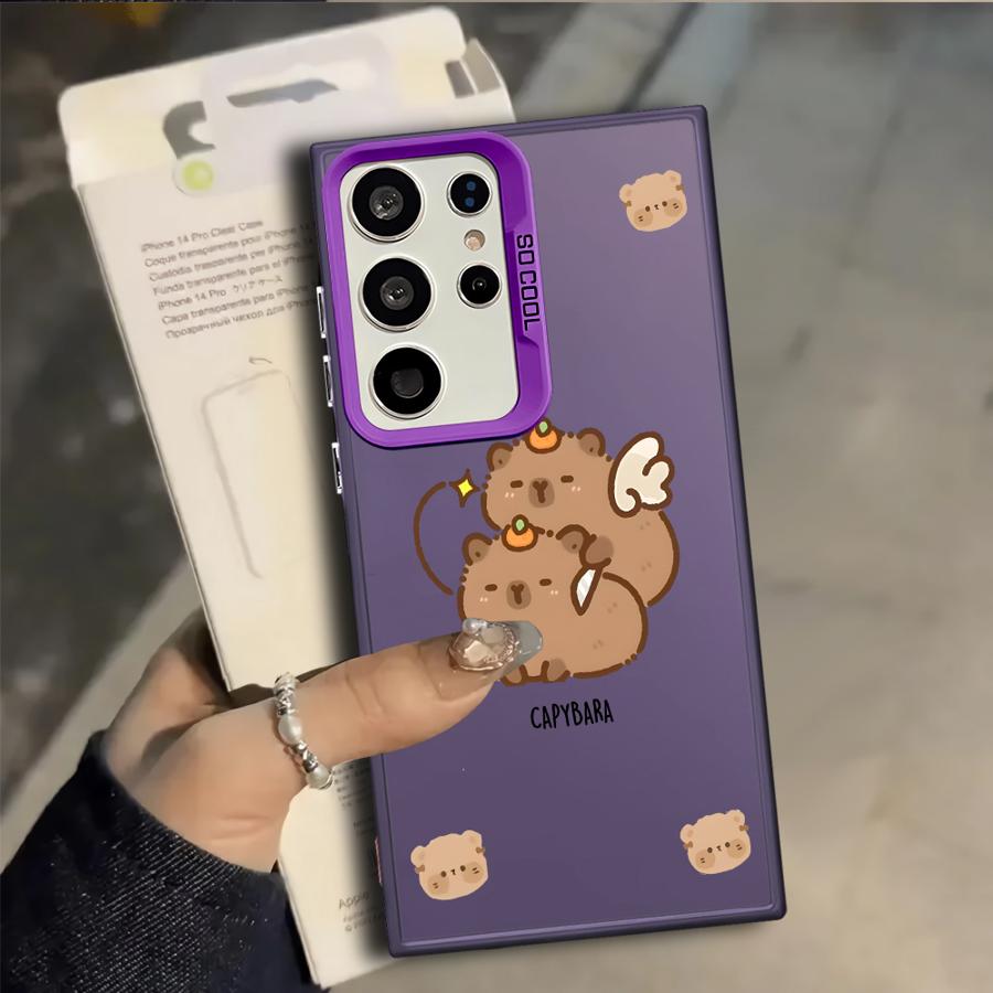 Cartoon Guinea Pig Case for Samsung Galaxy S25 S21 S25Edge S23 Note 20 Ultra S23 Ultra S22 S20 Plus S24 FE Phone Cover