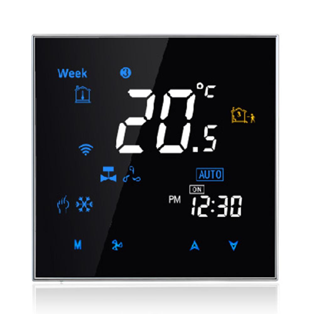 Čtyřtrubkový Wifi Voice Intelligent Room Thermostat Digitální programovatelný regulátor teploty pro