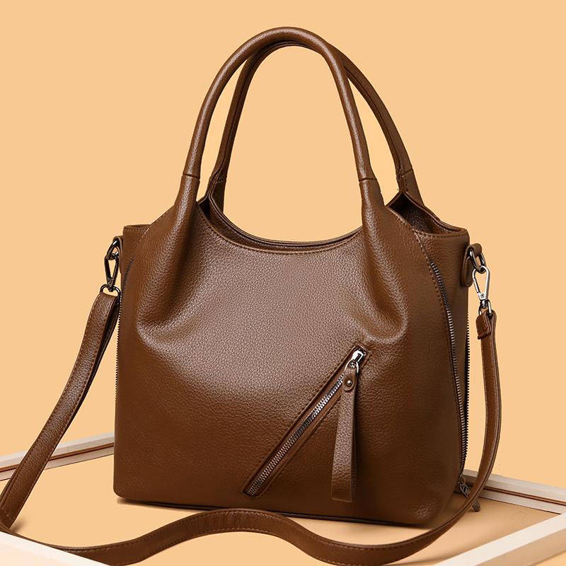 Modische Kunstleder-Umhängetasche für Damen, Handtasche mit großem Fassungsvermögen, Retro-Umhängetasche geeignet für den täglichen Gebrauch und zum Einkaufen