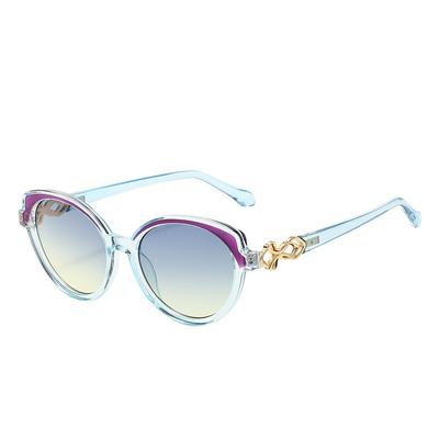Nouveaux Lunettes de Soleil Cat Eye Dégradé de Luxe pour Femmes Cadre Couleur Gelée UV400 Design Simple Décontracté Lunettes de Soleil