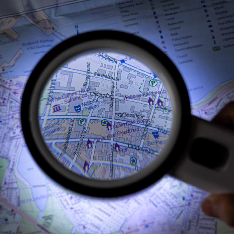 ZISIZ Handheld Magnifier with Glass Lens