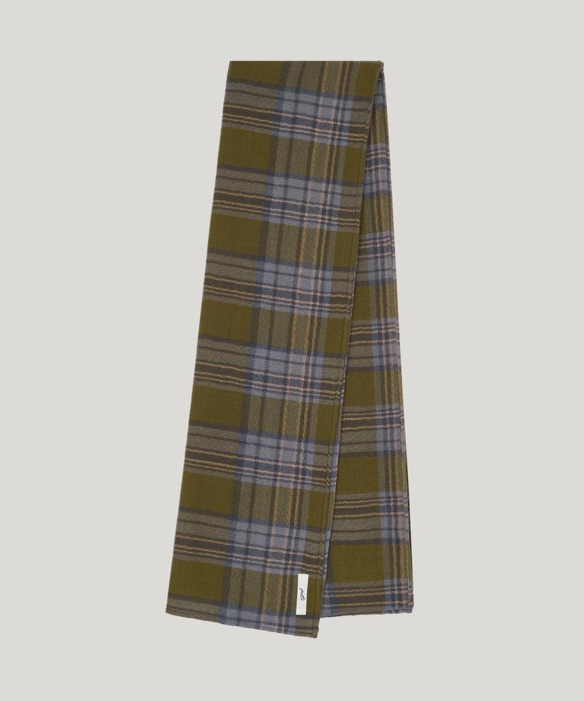 Poeteuseoul Autumn Check Muffler_Olive