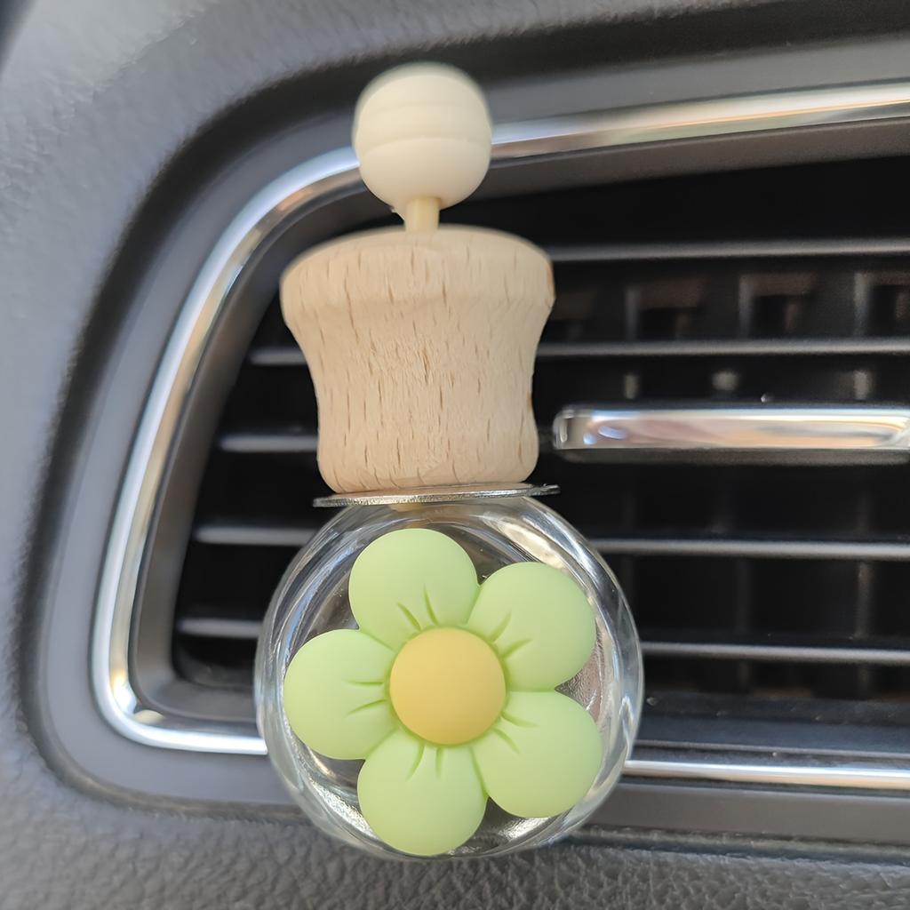 1PC car perfume bottle, floret, air outlet, empty bottle, subpackage, volatile, cartoon, cute interior accessories