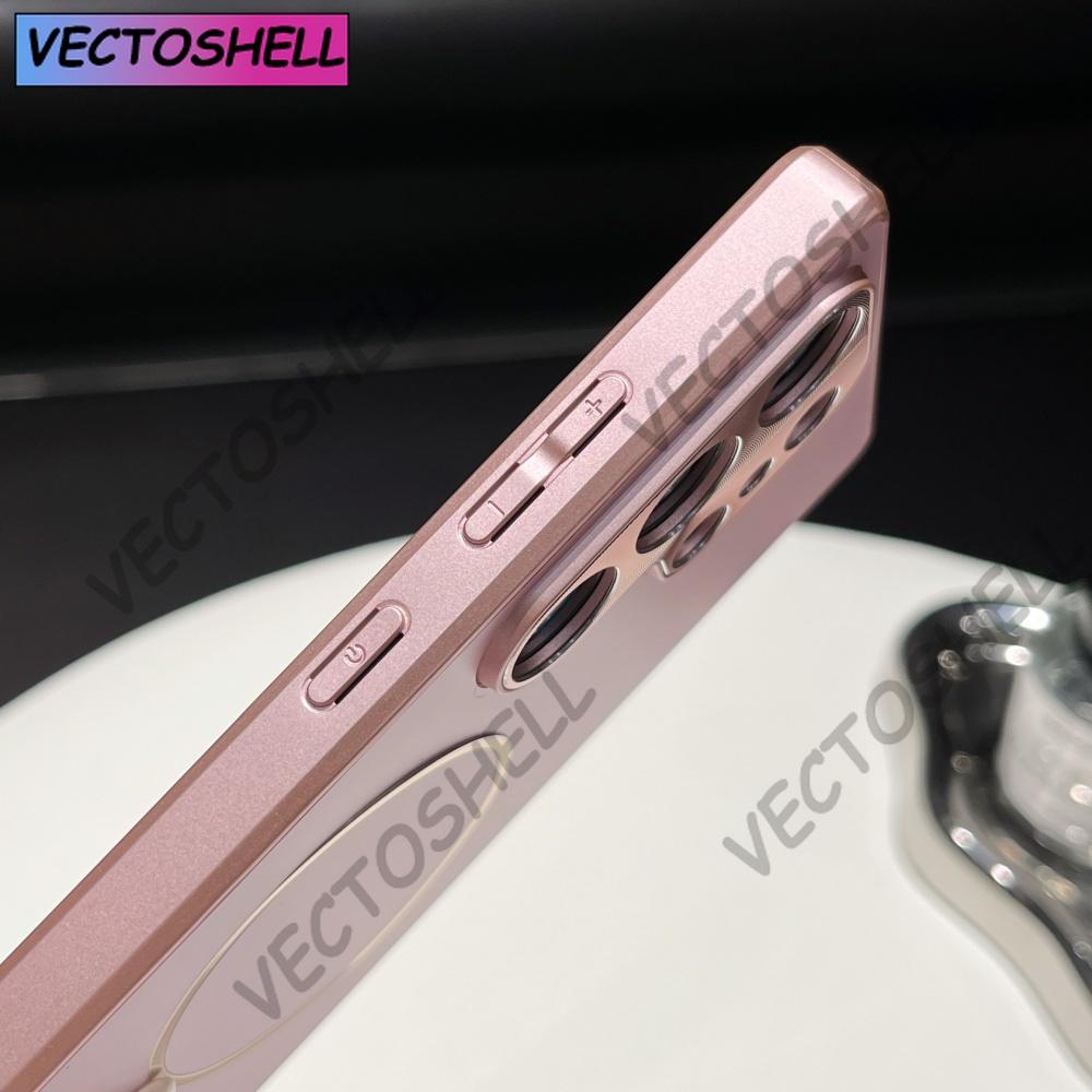 Fashion Plating Cases For Samsung Galaxy S25 Ultra S24 Plus Wireless Charging Magnet Cover For Samsung S23 Ultra Luxury Shell